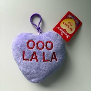Ooo La La Plush Candy Heart Sweetheart Keychain New With Tag